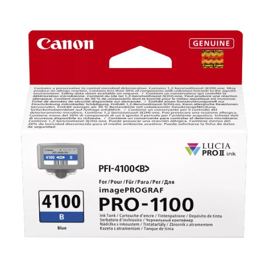 Canon Cartuccia Blue B PFI-4100 per Canon Pro-1100 Canon Cartuccia Blue B PFI-4100 per Canon Pro-1100